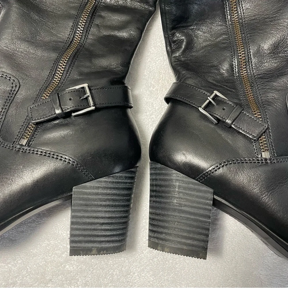 Ecco Black Leather Boots Women Size US 8-8 1/2 (39) - Picture 10 of 16